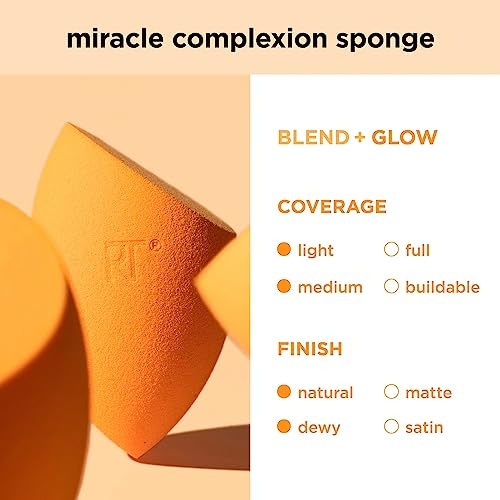 Real Techniques Miracle Complexion Sponge + Miracle 2-In-1 Powder Puff, Makeup Blending Sponge & Dual-Sided Powder Puff, For Liquids, Creams, & Powders, Vegan & Latex-Free, 2 Count - Image 11
