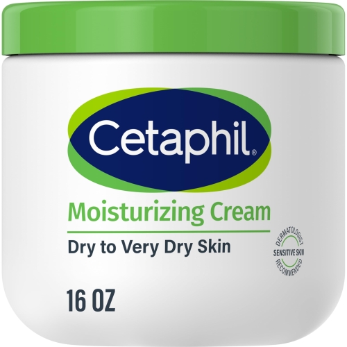 Cetaphil Moisturizing Cream With Sweet Almond Oil And Glycerin - 48hr Hydration - For Dry To Very Dry And Sensitive Skin - Fragrance Free, Paraben Free - Dermatologist Recommened, 453g