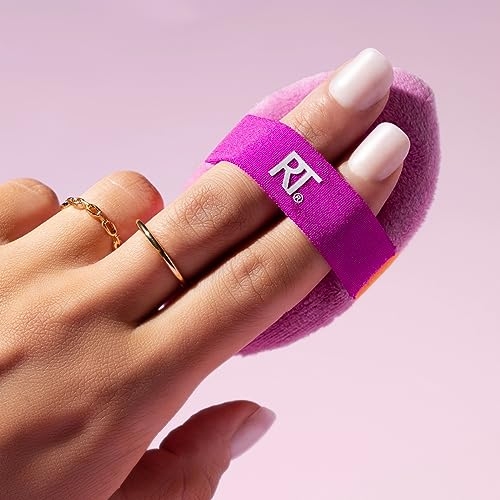 Real Techniques Miracle 2-In-1 Powder Puff 2 Pack, Dual-Sided, Full Size Makeup Blending Puff, Reversible Elastic Band, Makeup Sponge & Powder Puff, For Liquid, Cream & Powder Products, Crulety-Free - Image 8
