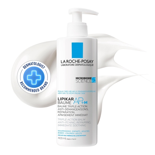 La Roche-Posay Body Lotion, Lipikar Balm AP+M Body Cream with Shea Butter & Niacinamide for Women, Men, & Children. Suitable for Dry to Eczema-Prone, Sensitive Skin, Anti-Itch Skin Relief, 400mL