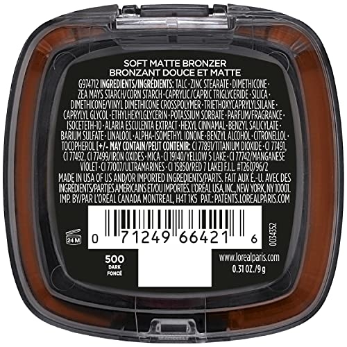 L'Oreal Paris Infallible Up to 24H Fresh Wear Soft Matte Longwear Bronzer. Waterproof, heatproof, Transfer, humidity and sweatproof, Dark, 0.31 oz - Image 8