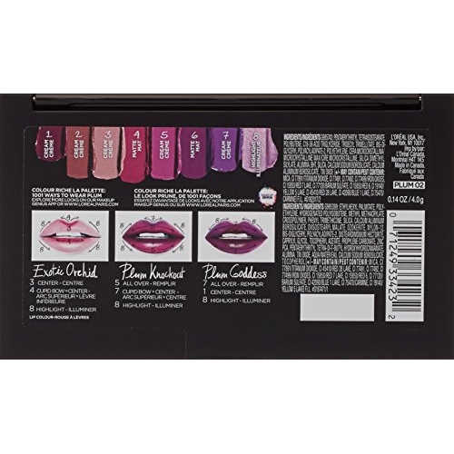 L'Oréal Paris Colour Riche La Palette Lip, Plum, 0.14 oz. - Image 4