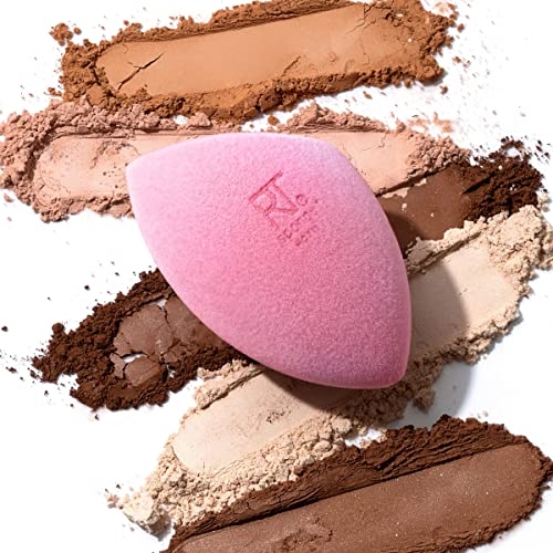 Real Techniques Miracle Powder Sponge, Makeup Blending Sponge For Powder Products, Set Makeup For Natural Finish & Cloud Skin, Buildable Coverage, Velvet Material, Latex-Free Foam, 2 Count - Image 7