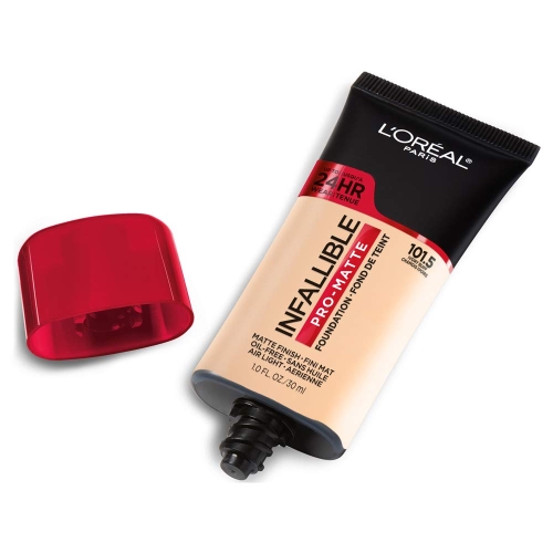 L'Oreal Paris Cosmetics Makeup Infallible Pro-Matte Liquid Longwear Foundation, Ivory Buff, 1 fl oz. - Image 9