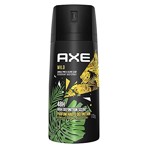 AXE Wild Deodorant Body Spray for 48h protection Jungle Pine & Clove Leaf antibacterial odour protection 113 g