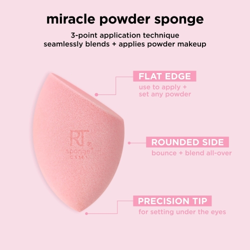 Real Techniques Miracle Powder Sponge, Makeup Blending Sponge For Powder Products, Set Makeup For Natural Finish & Cloud Skin, Buildable Coverage, Velvet Material, Latex-Free Foam, 2 Count - Image 13