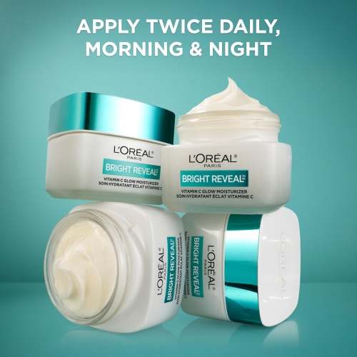 L'Oreal Paris Bright Reveal Vitamin C Glow Moisturizer, Supercharged Facial Moisturizer to Brighten Skin, Even Tone and Hydrate for 72HRs, Includes SPF 50 Sample - Image 2
