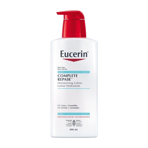 Eucerin Complete Repair Moisturizing Lotion for Dry Skin, Body Moisturizer with 5% Urea and Ceramides to Relieve Dry Skin for 48H, Fragrance, Dye and Paraben Free Body Lotion, 400mL Bottle