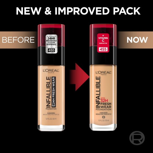 L'Oreal Paris Makeup Infallible Up to 32 Hour Fresh Wear Lightweight Foundation, 510 Hazelnut, 1 Fl Oz, Packaging May Vary - Image 9