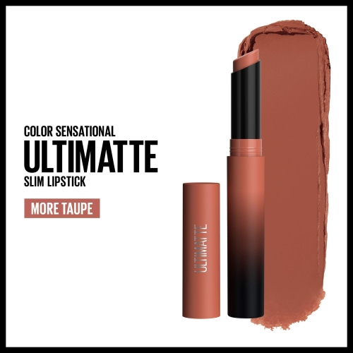 Maybelline Color Sensational Ultimatte Matte Lipstick, Non-Drying, Intense Color Pigment, More Taupe, Rose Nude, 1 Count - Image 7