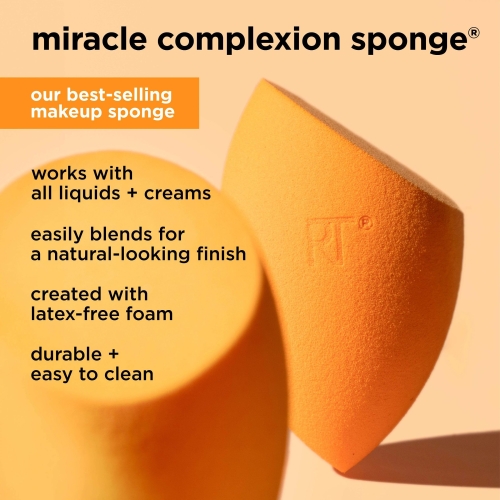Real Techniques Miracle Complexion Sponge, Makeup Blender for Liquid and Cream Foundation, Full Coverage, Streak-Free Professional Makeup Tool, Cruelty Free, Vegan, Latex Free, 4 Count - Image 15