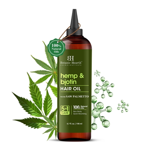 Botanic Hearth Hemp & Biotin Hair Oil - 6.7 fl oz