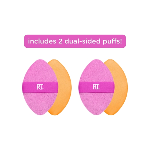 Real Techniques Miracle 2-In-1 Powder Puff 2 Pack, Dual-Sided, Full Size Makeup Blending Puff, Reversible Elastic Band, Makeup Sponge & Powder Puff, For Liquid, Cream & Powder Products, Crulety-Free - Image 18