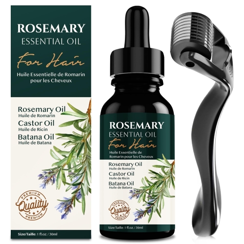 Rosemary Hair Oil Kit, Rosemary Oil, Hair Care Oil, Ideal for Dry and Damaged Hair, Suitable for Men and Women, 30ml