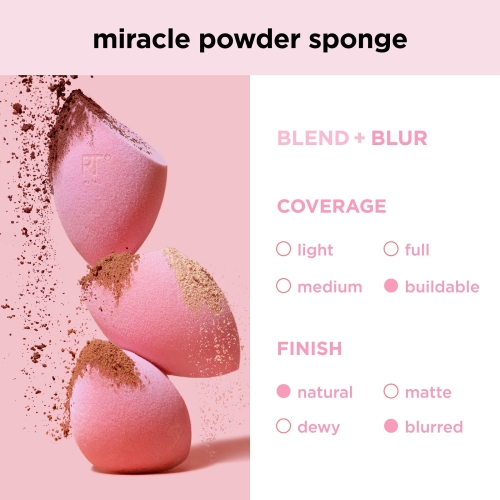 Real Techniques Miracle Powder Sponge, Makeup Blending Sponge For Powder Products, Set Makeup For Natural Finish & Cloud Skin, Buildable Coverage, Velvet Material, Latex-Free Foam, 2 Count - Image 10