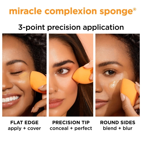 Real Techniques Miracle Complexion Sponge, Makeup Blender for Liquid and Cream Foundation, Full Coverage, Streak-Free Professional Makeup Tool, Cruelty Free, Vegan, Latex Free, 4 Count - Image 14