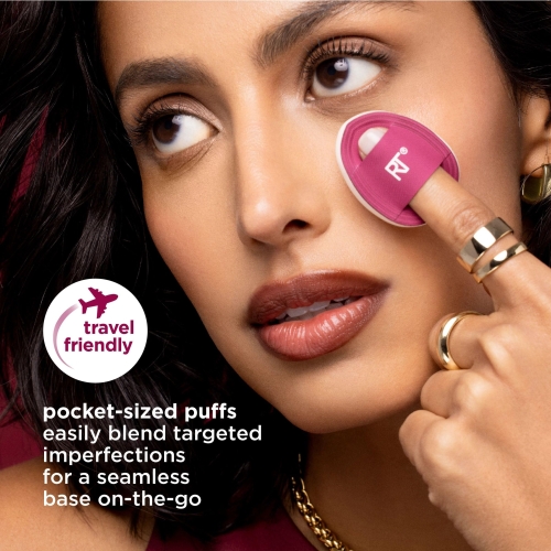 Real Techniques Cherry On Top Mini Marshmallow Puff Trio, Mini Makeup Puffs For Concealer & Foundation, Spot Correcting & Blending, Dry Use Beauty Sponge, Travel Size, Vegan & Cruelty-Free, 3 Count - Image 8