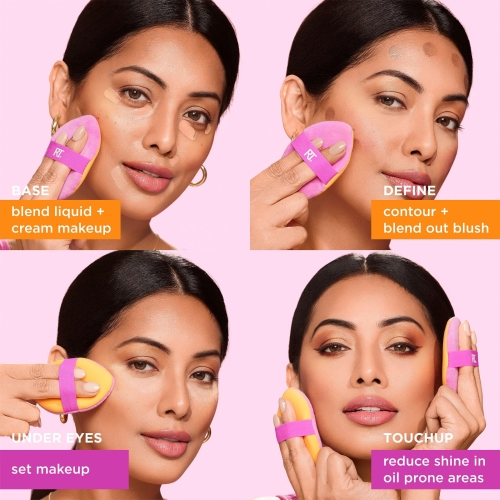 Real Techniques Miracle 2-In-1 Powder Puff 2 Pack, Dual-Sided, Full Size Makeup Blending Puff, Reversible Elastic Band, Makeup Sponge & Powder Puff, For Liquid, Cream & Powder Products, Crulety-Free - Image 13
