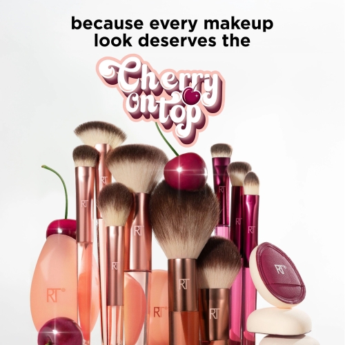 Real Techniques Cherry On Top Mini Marshmallow Puff Trio, Mini Makeup Puffs For Concealer & Foundation, Spot Correcting & Blending, Dry Use Beauty Sponge, Travel Size, Vegan & Cruelty-Free, 3 Count - Image 3